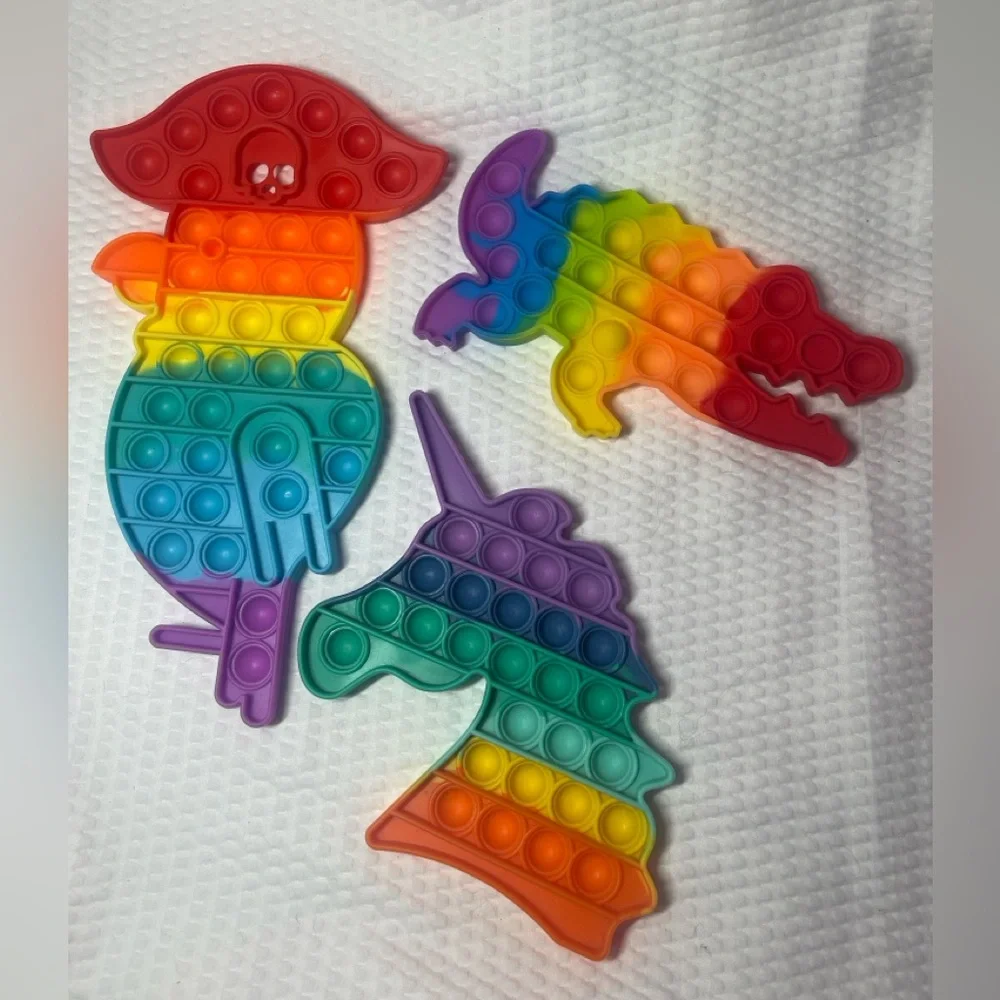 Rainbow Pop Fidget Toy Set for Kids